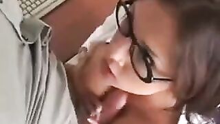 A girl was fucking with her boss in his office. It was quite a hot sex