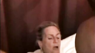 A beautiful mature woman fucked by a black man with big cock