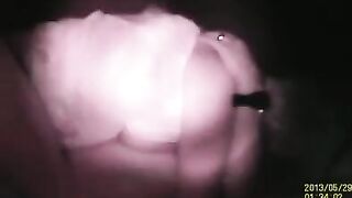 Sexual neighbors fuck through the hole in the wall