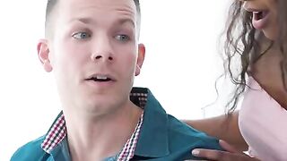 Demi Sutra, best friend’s girlfriend, massaged his wet cock with oil skillfully