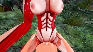 Annie gets her pussy railed by a Titan in this Halloween special