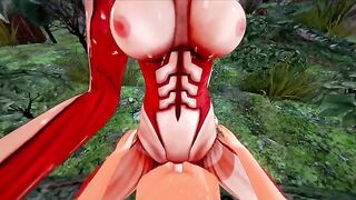 Annie gets her pussy railed by a Titan in this Halloween special