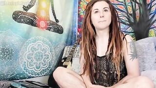 A funny hirsute girl gets naked and reaches climax