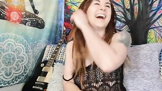 A funny hirsute girl gets naked and reaches climax
