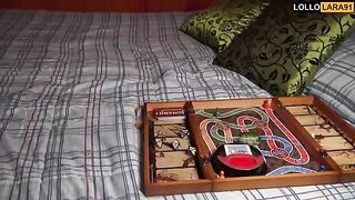 A gamer guy has sex with the hot brunette Lara Manara