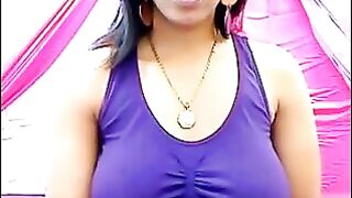 Her nipples are standing and her t-shirt can't contain them