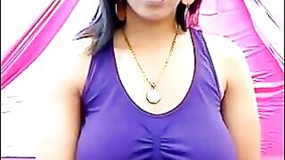 Her nipples are standing and her t-shirt can't contain them