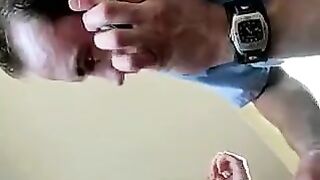 Blonde in anal fisting with a mobile phone and remote control