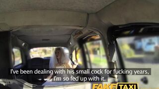 A hot bride got fucked by a taxi driver before wedding in the car
