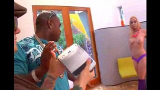 Blonde beauty Malibu gets her asshole gapped by BBC