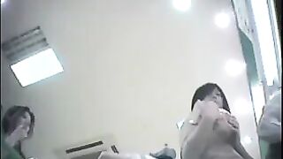 The cam is hidden at the checkout in the store and shoots up skirts