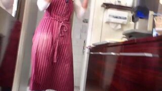 Juicy ass in jeans - hidden camera action