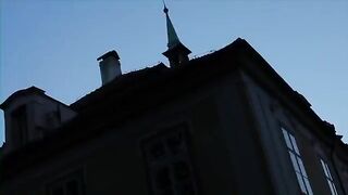 A red-haired girl spread her legs and started to masturbate