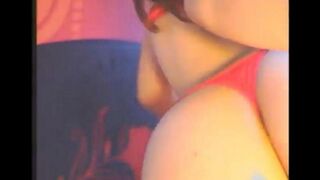 The girl was fucking herself in all holes with a vibrator