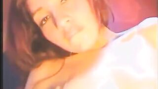 The girl was fucking herself in all holes with a vibrator