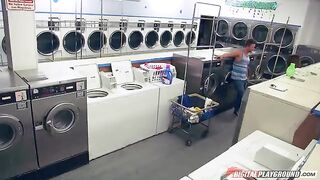 A lucky guy fucked Dillion Harper in the laundry room
