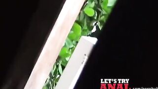 Redhead with cute bouncy tits gets fucked on camera hard