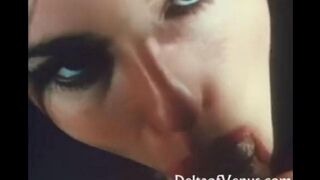 A vintage scene with a girl who loves sperm and a blowjob