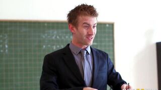The teacher gave a lesson to the naughty student