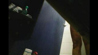 A girl has sex in the shower, not suspecting a hidden camera