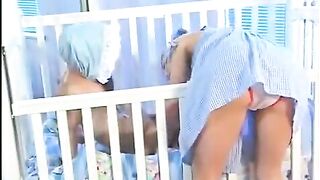 The mini man fucked the hot babysitter with small tits
