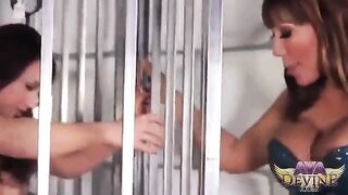 Two mature lesbians have fun with each other's bodies using a strapon