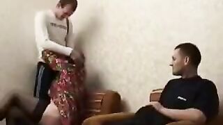 A drunken mother was fucked by her son and his friend, as seen in similar steamy scenarios