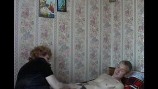 The old woman was caught in an intimate act with her son on camera