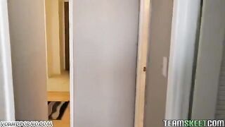 A random guy fucked a girl in the hostel, because of nowhere else to go