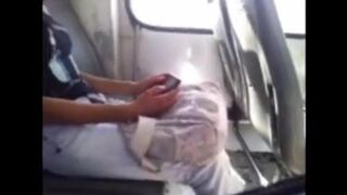 A young guy masturbates his dick while a pretty girl is watching