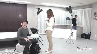 Asian brunette teen gets fucked on the casting couch in this hot video