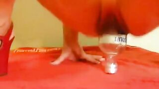 Fisting with a bottle and large dildo is the best