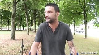 A blonde with small tits went for a walk, no one saw her