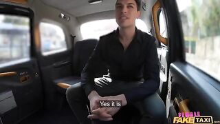 A girl is a taxi driver in an alternate universe, engaging with passengers intimately