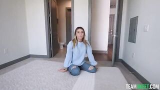 A man with a big dick fucks a sexy girl in ass and pussy in POV style