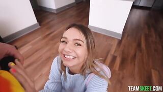 A man with a big dick fucks a sexy girl in ass and pussy in POV style