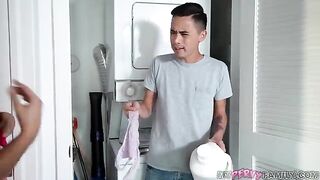 Hahaha… You’re Sniffing My Panties Pervert! - Asian Girl Scents Her Used Undies