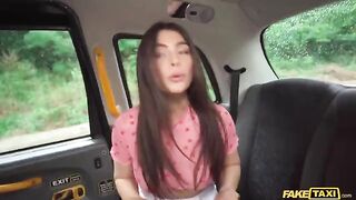 An angry girl because of the guy did blowjob in the car