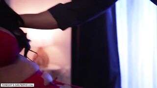 Jamie Michelle, in sexy lingerie, cheats on her husband with a fan who loves her breast meat