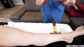 Rough massage with a seductive girl and a nice finish