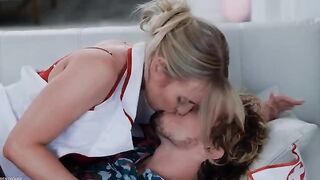 Nurses are coming and they squirt on the cock