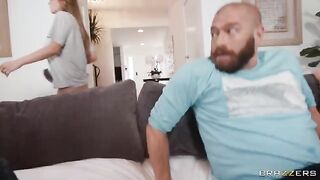 Horny girlfriend secretly gets fucked by her lover, resulting in a creampie