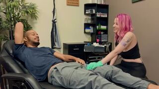 Hot interracial action with a guy named Tattoo Tang