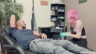 Hot interracial action with a guy named Tattoo Tang