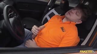 A hot girl calmed down after the road rage incident