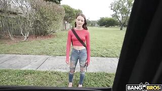 The model is desperate and willing to do anything for money