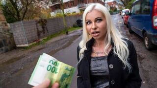 Blonde MILF is ready to fuck for money