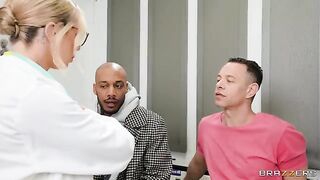 Two girls get fucked by the hottest doctor ever in a threesome