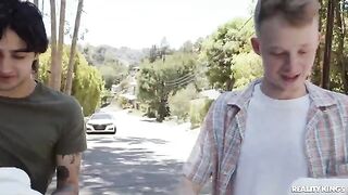 The old Lil Humpers gang hangs out with a busty blonde MILF in a steamy scene