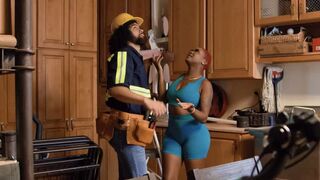 The guy checked the strength of role play on kitchen tools